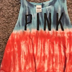 tie dye shirt red white and blue